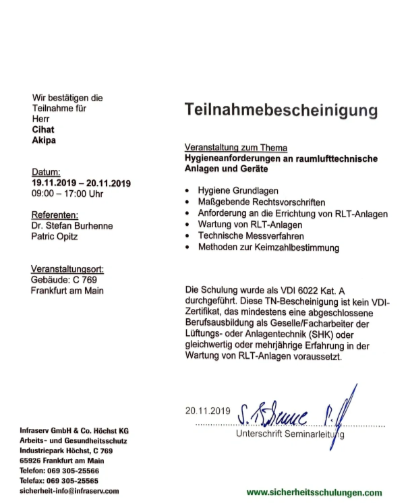 Fachnachweis