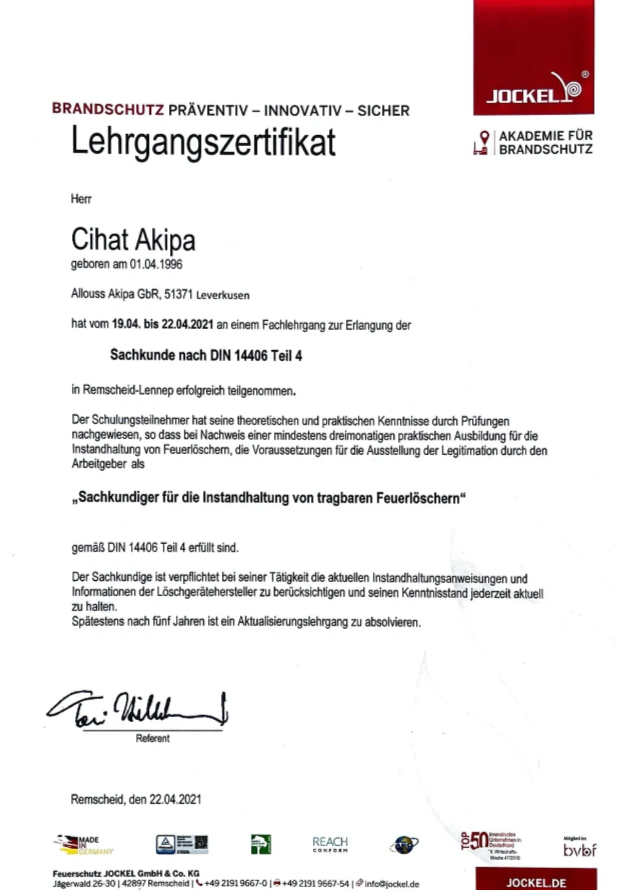 Teilnahmezertifikat